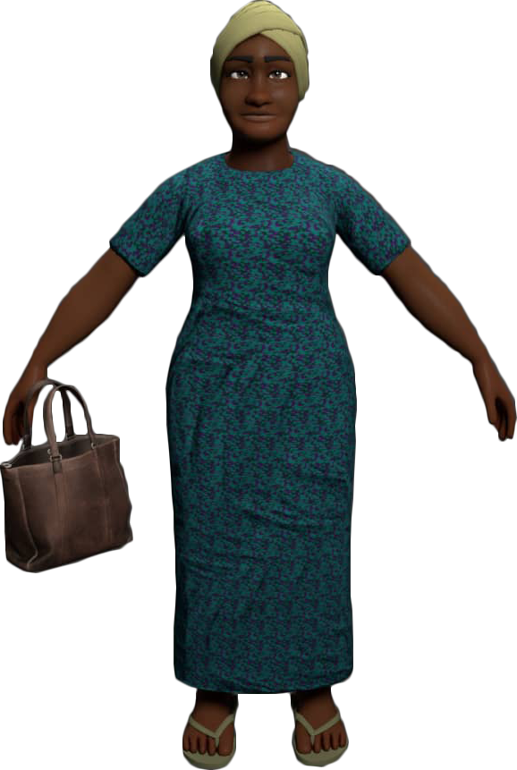 Madam Glo 3D Animation Character